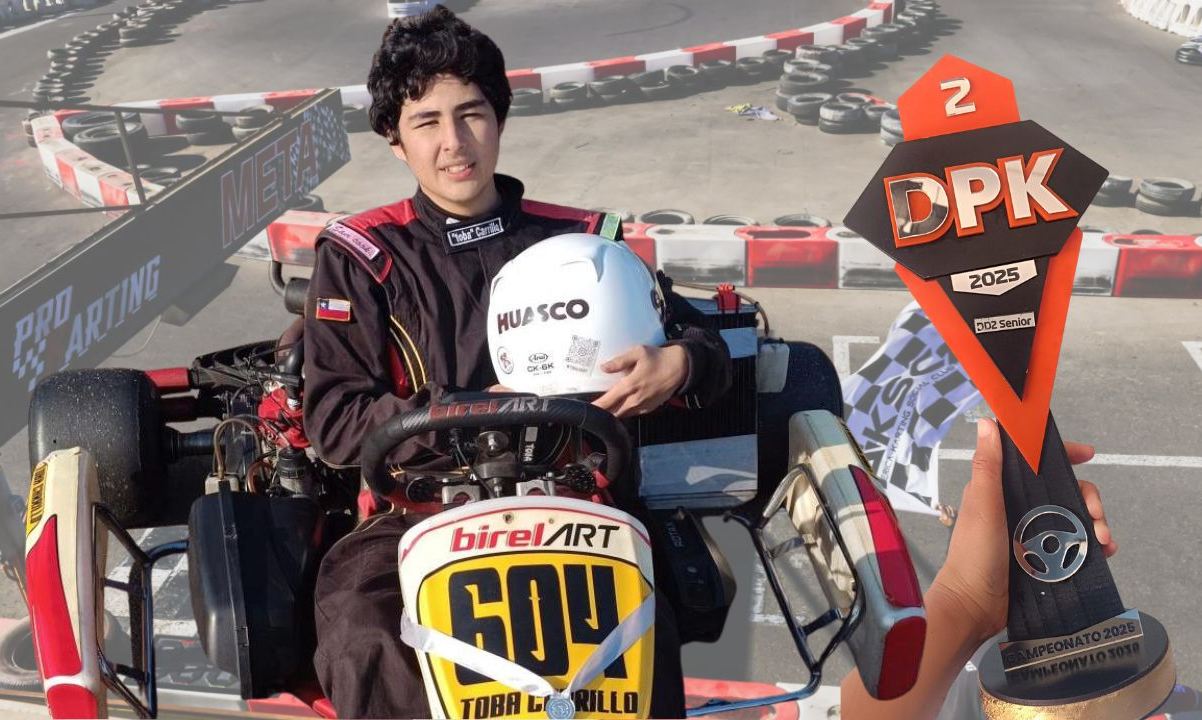 Joven piloto huasquino Cristóbal “Toba” Carrillo se consagra subcampeón de la temporada en el campeonato DPK 2025