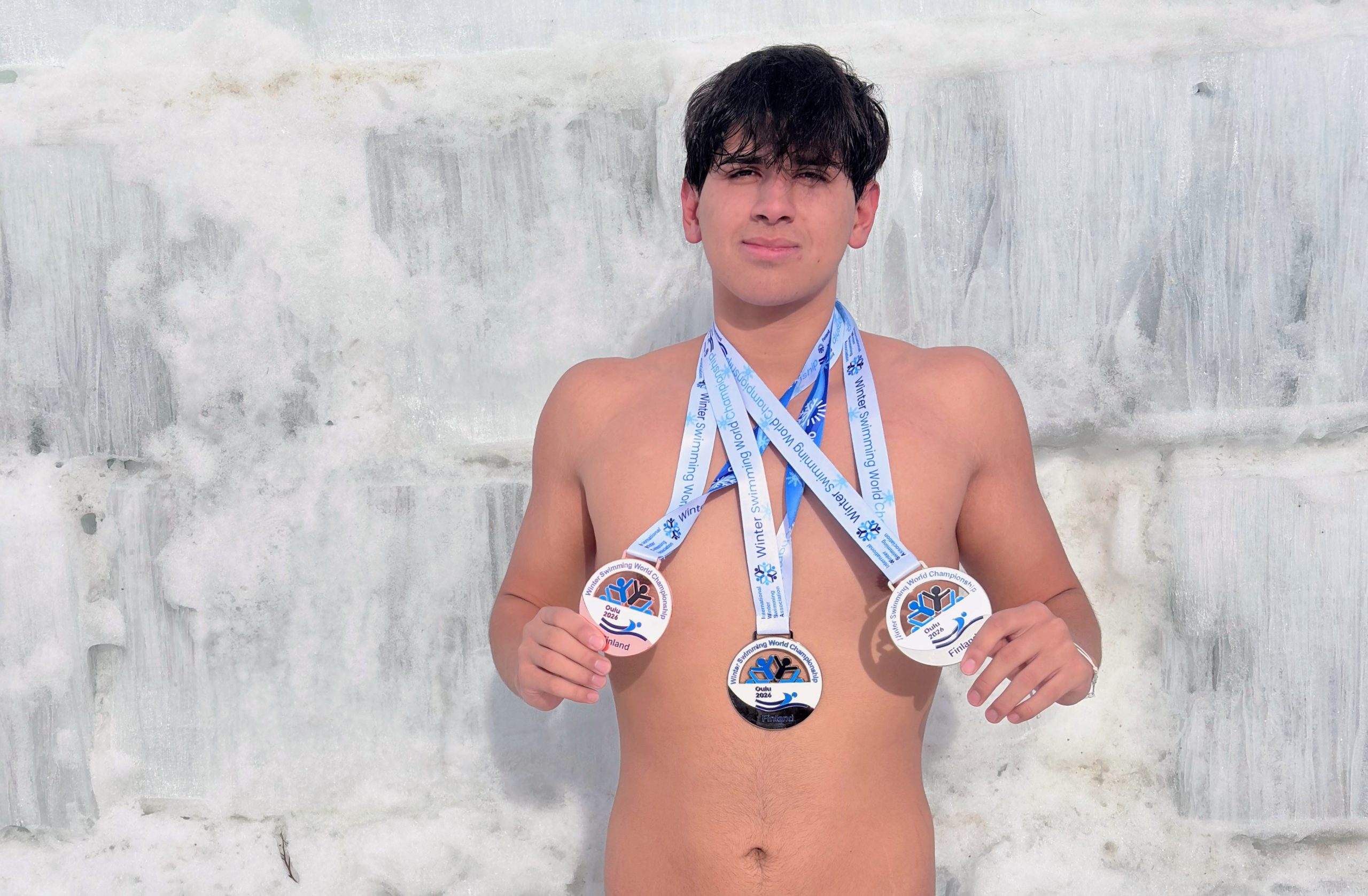 Nadador atacameño Matías Veas hace historia en el Mundial de Aguas Gélidas Oulu 2026 en Finlandia