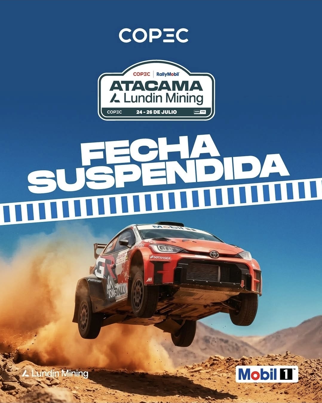 RallyMobil suspende la fecha de Atacama por la emergencia climática que afecta a la región