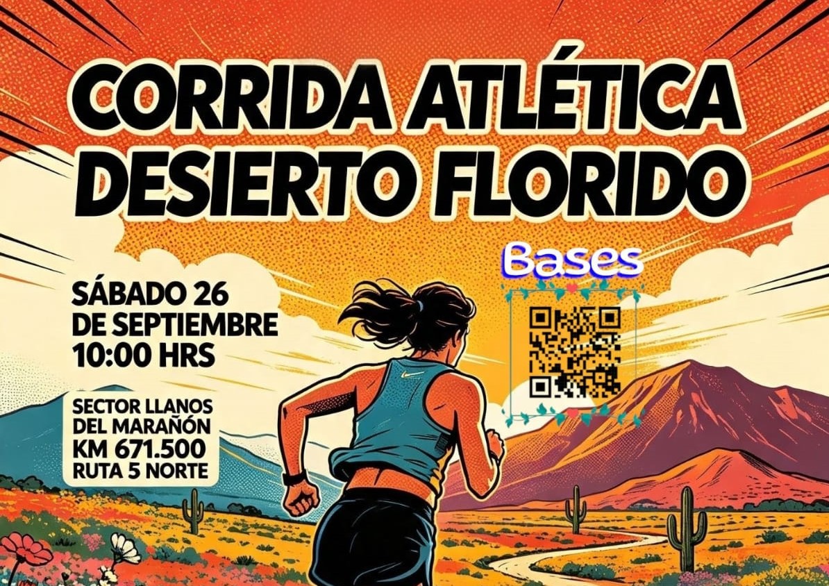 Corrida del Desierto Florido 2026 prepara una nueva jornada de running en el Valle del Huasco